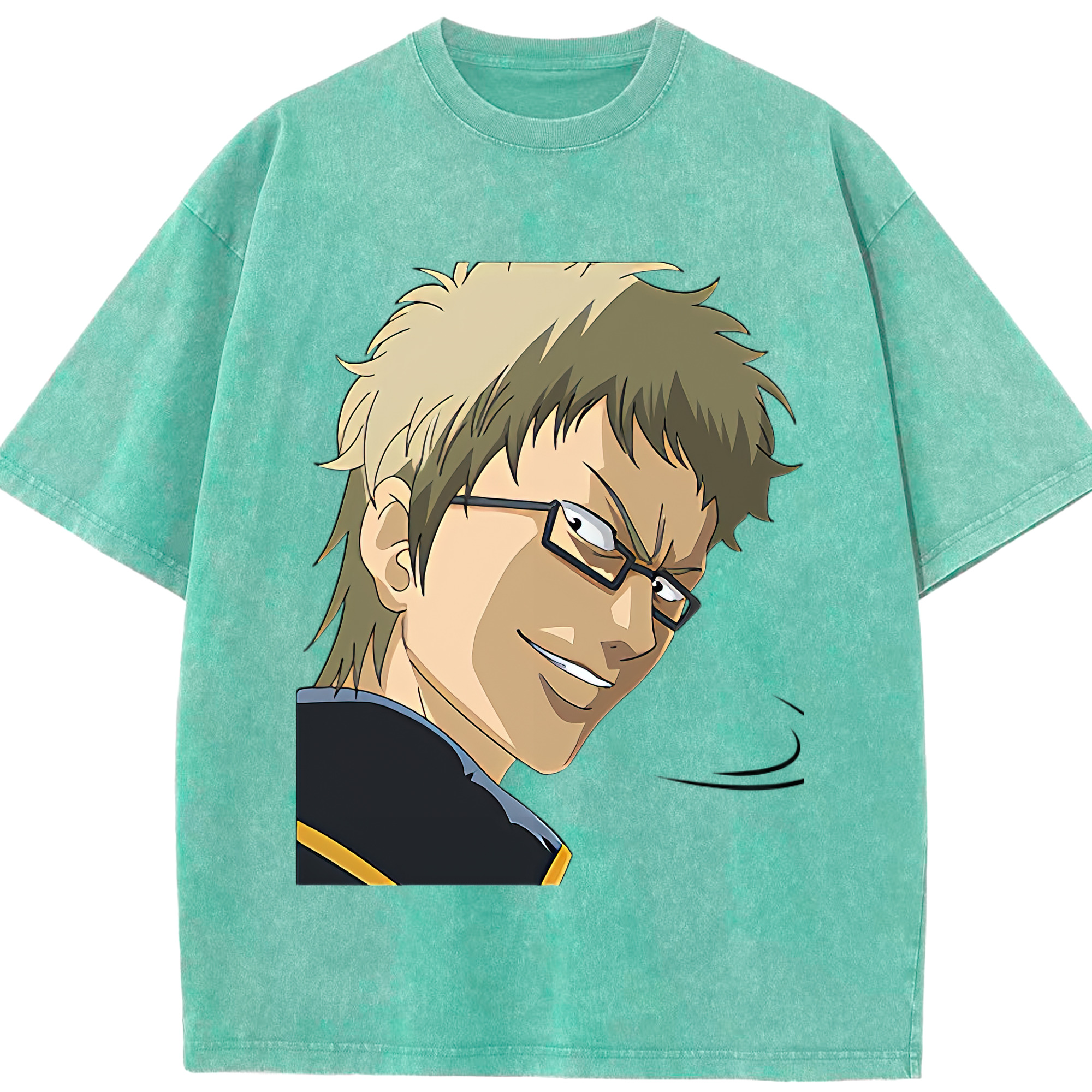 （画像用） ぎんたま 坂田銀時（さかたぎんとき） 神楽 志村新八（しむら しんぱち） GINTAMA Sakata Gintoki Kagura Shimura Shinpachi 綿100% ヴィンテージ風 半袖Tシャツ（フロントプリント）